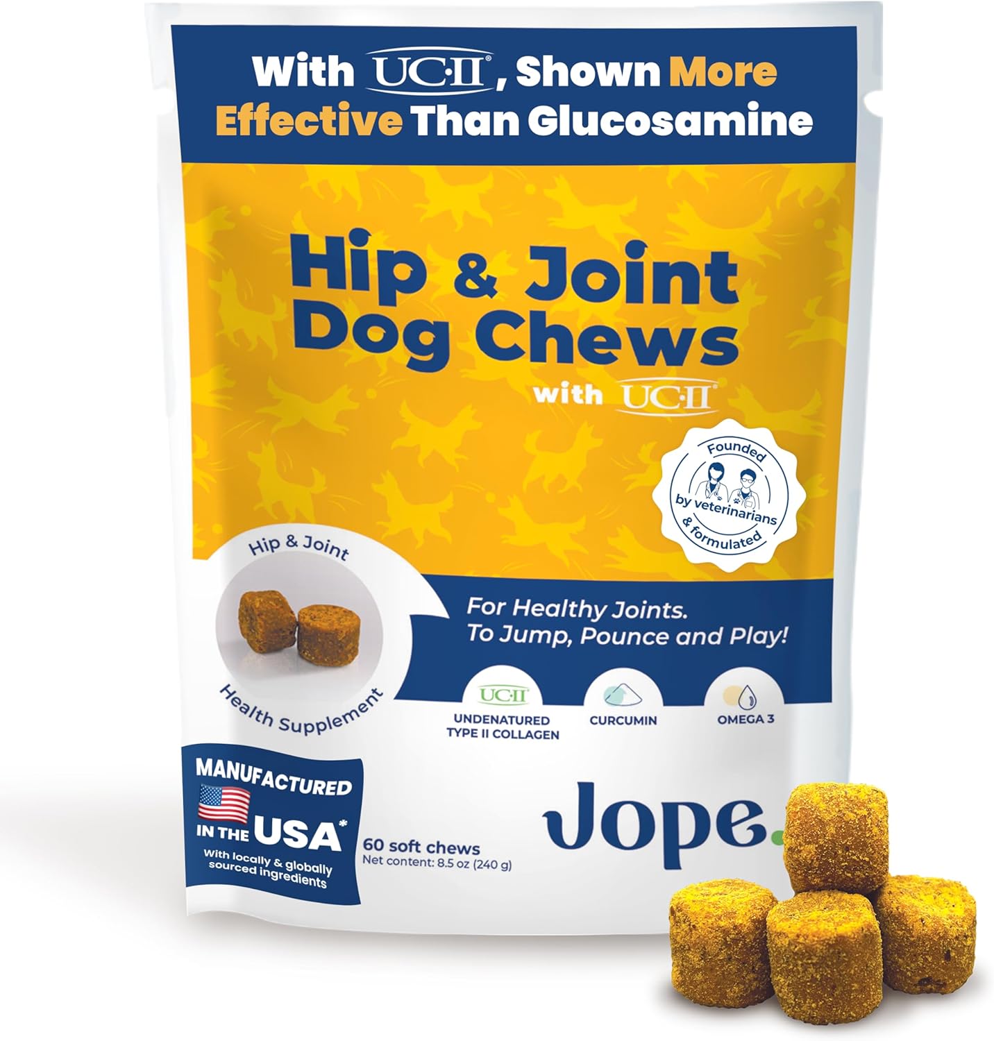 Jope Hip & Joint Dog Chews - 60 Count